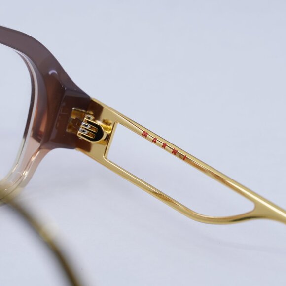 🕶️ New Marni BURULLUS X2P Eyeglasses - Brown Fade/Gold Frame - Picture 8 of 11